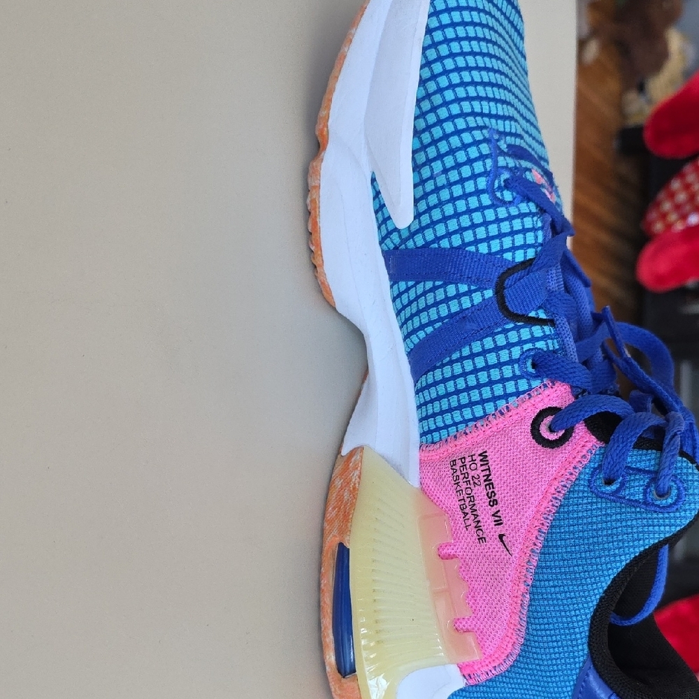 Nike Sneakers in Blue, Pink, and Orange - Picture 5 of 12